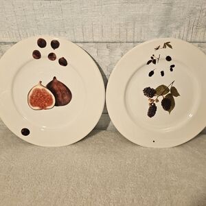 Asa Trattoria 8.5 Inch Salad Plate Fruit Fig And Blackberry Realistic